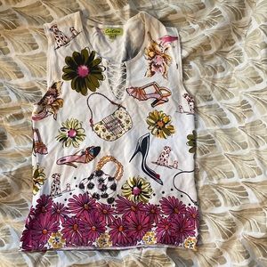 Medium womenswear tank top! Fits well with treasures of a woman printed on it!